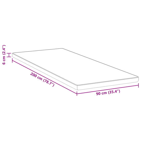 Madrasskydd Vit 90 x 200 cm Jacquardtyg