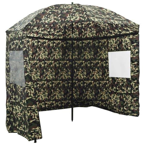 Fiskestångsparaply 218 x 185 cm Oxford Polyester Kamouflage