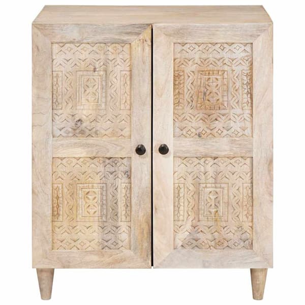 Sideboard Vit 60 x 33 x 75 cm massivt mangoträ