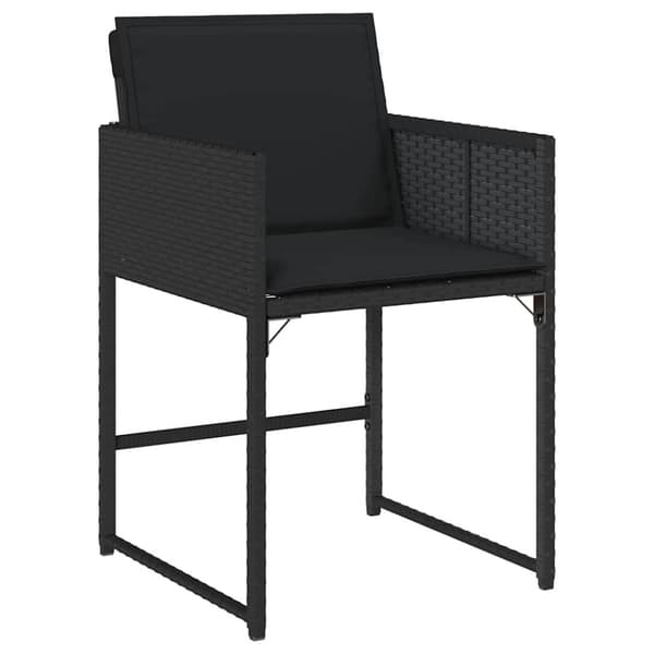 Trädgårdsmöbelset 5 pcs Svart konstrotting