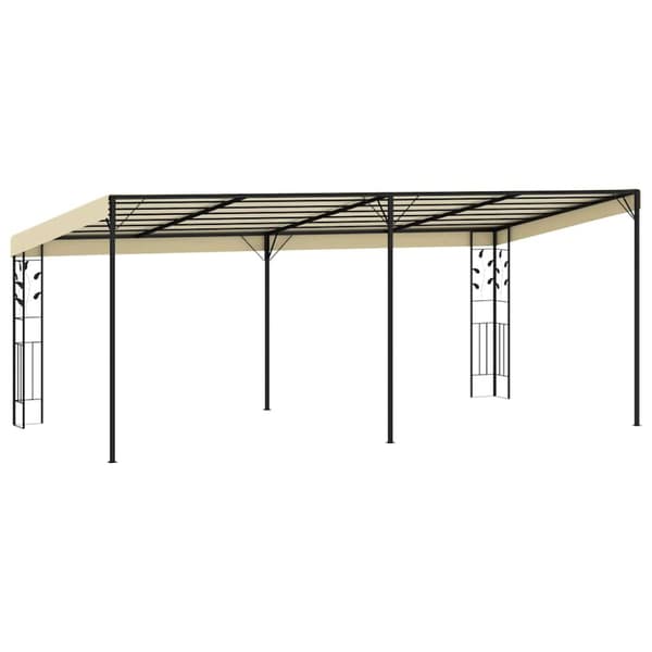 Väggmonterad paviljong 6x3x2,5 m gräddvit