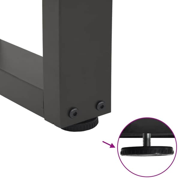 Matbordsben V-formade 2 st antracit 70x(72-73,3) cm stål