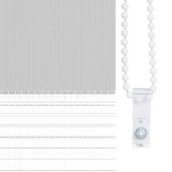 Rullgardin zebra ljusgrå 140x100 cm tyg bredd 135,9cm polyester