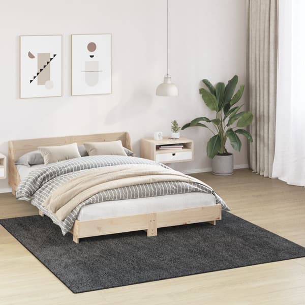 Anti-glid Shaggy Matta Mörkgrå 200 x 200 cm PP