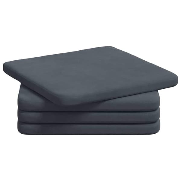 Sittkuddar 4 pcs Mörkgrå 40 x 40 x 3 cm Sammet