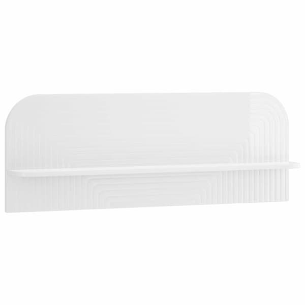 Vägg hylla 2 st Vit högglans 102 x 13,5 x 37,5 cm