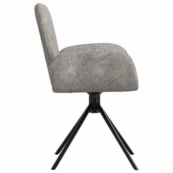 Svängande Matstolar 2 pcs Faux Mockaläder Ljusgrå