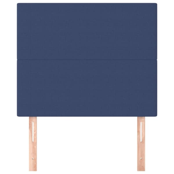 Sänggavel blå 90x5x118/128 cm tyg