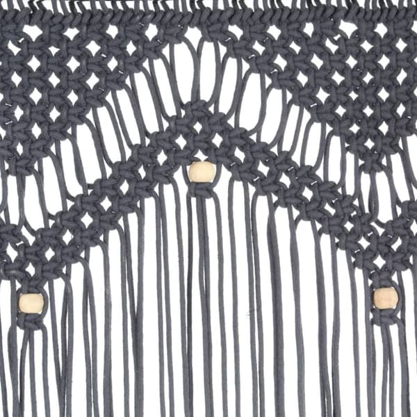Gardin makramé antracit 140x240 cm bomull