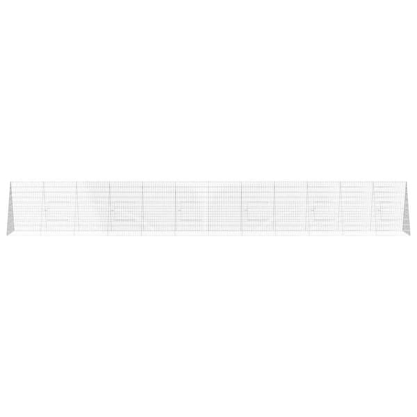 Kaninbur Silver 650 x 100 x 85 cm Galvaniserat Stål