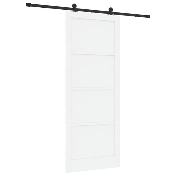 Skjutdörr ORKDAL 93 x 232 cm Konstruerat trä Vit och svart