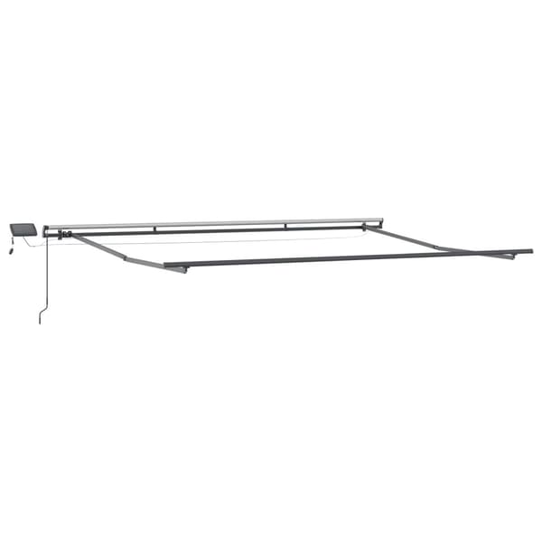 Utfällbar markis Röd och vit 500 ×350 cm tyg