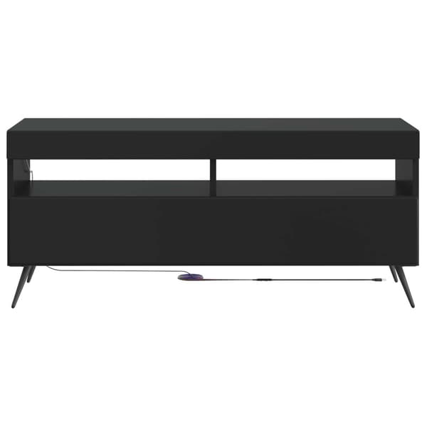 LED TV-skåp Svart Konstruerat trä
