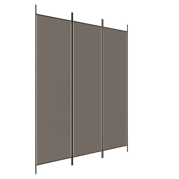 Rumsavdelare 3 paneler antracit 150x220 cm tyg
