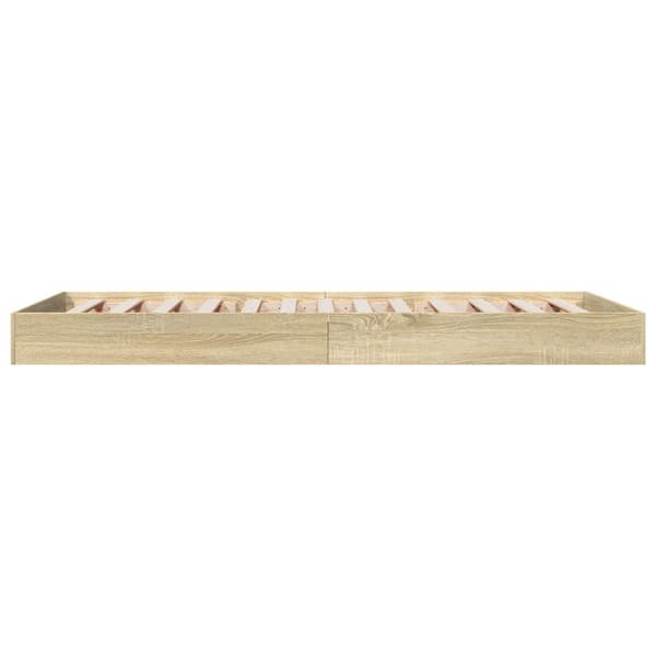 Golvsängsram Sonoma-ek 80 x 200 cm Konstruerat trä