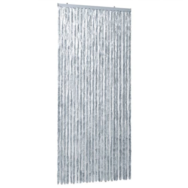 Insektsgardin vit och grå 100x200 cm chenille