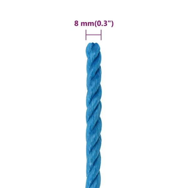 Rep blå 8 mm 25 m polypropylen