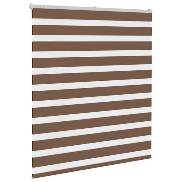 Rullgardin zebra brun 120x150 cm tyg bredd 115,9 cm polyester