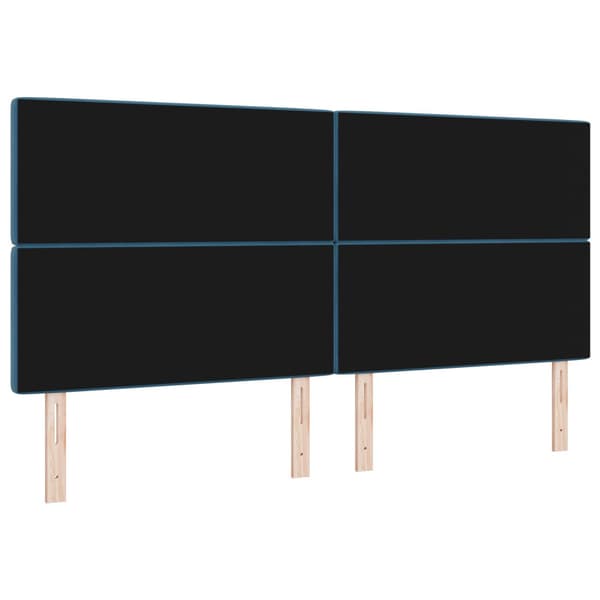 Huvudgavel Mörkblå 200 cm Sammet