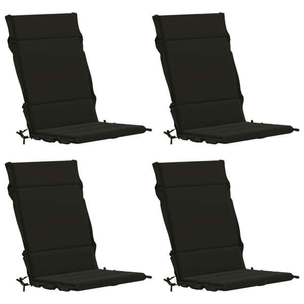 4-delade Höga Ryggstolsdynor GEMERT 4 st 100% Polyester Svart