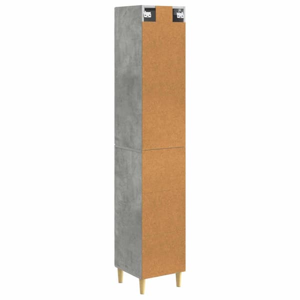 Skåpset 2 pcs Betonggrå Konstruerat trä