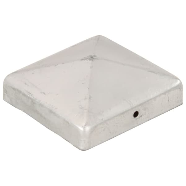 Stolphattar pyramid 6 st galvaniserad metall 91x91 mm