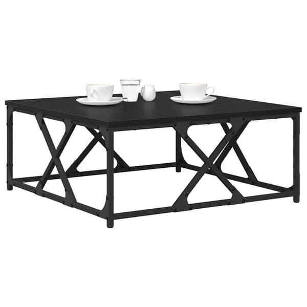 Kaffeebord Svart Ek 70 x 70 x 30 cm Konstruerat trä
