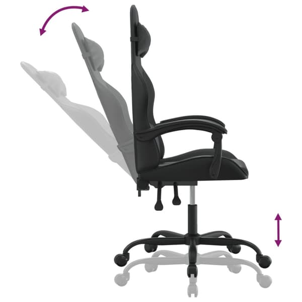 Gamingstol svart konstläder