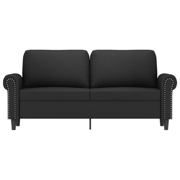 Soffa 2-sits svart 140 cm sammet