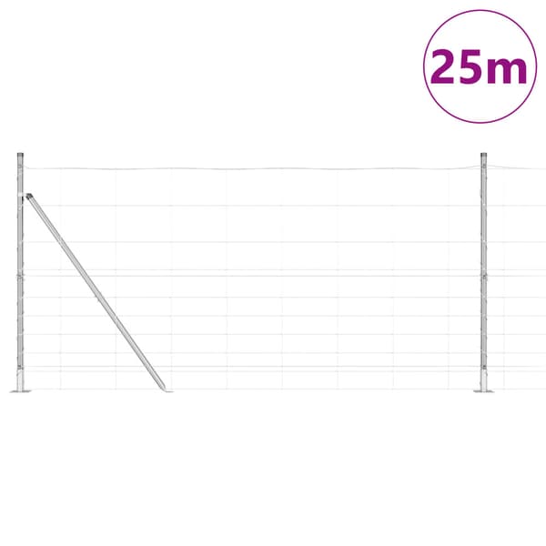 Stängselstolpe Galvaniserad 25 x 1,2 m Stål