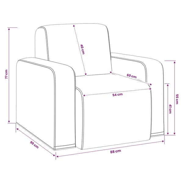 Fåtölj Mörkbrun Tyg