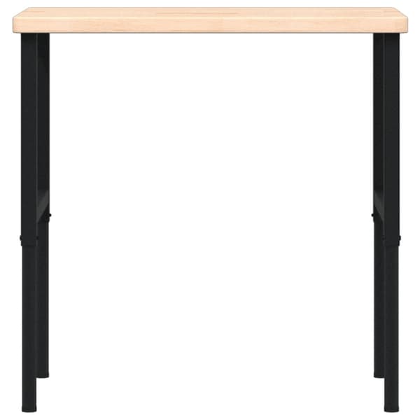 Arbetsbänk 100x60x(73-99,5) cm massiv ek rektangulär