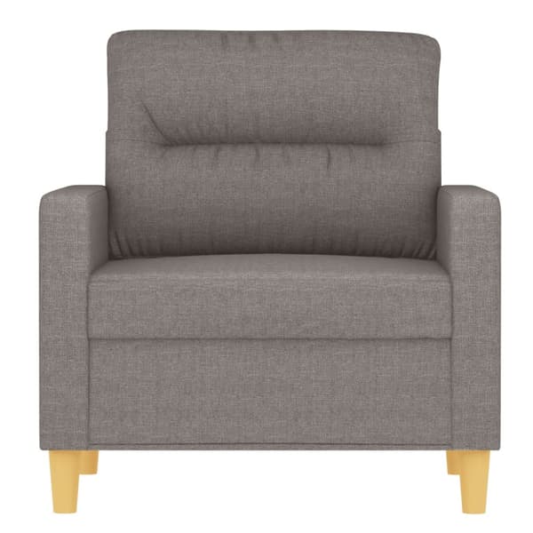 Fåtölj taupe 60 cm tyg