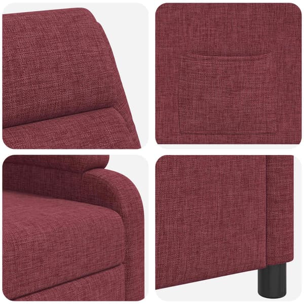 Recliner Vinröd Tyg