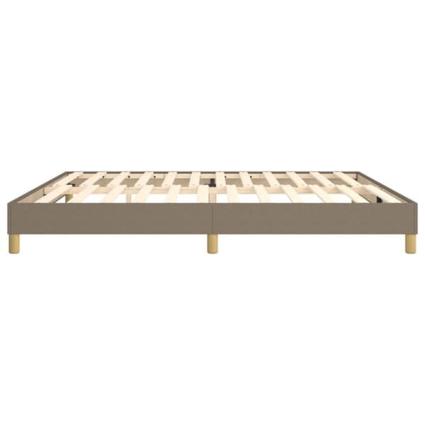 Boxspring-sängram taupe 200x200 cm tyg