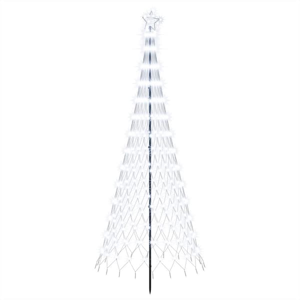 LED Julgran 250 cm 290 LED-lampor Kallvit Järn Svart