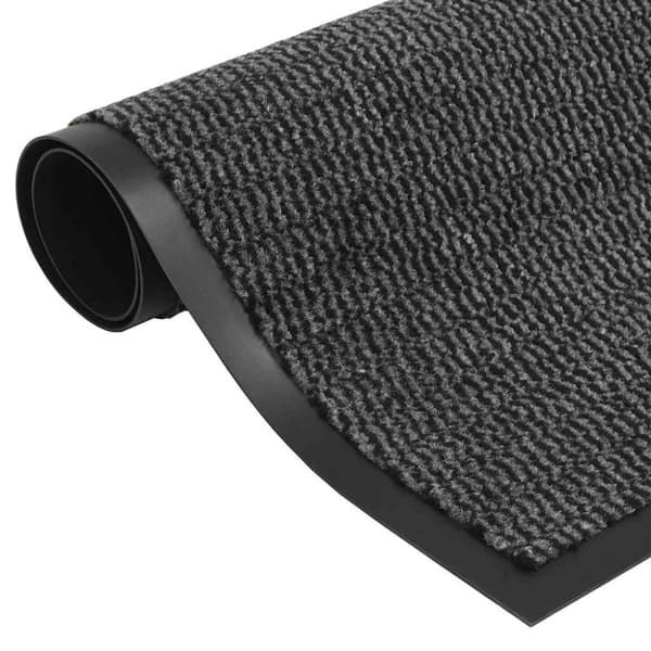 Dörrmattor 2 st rektangulär tuftad 80x120 cm antracit