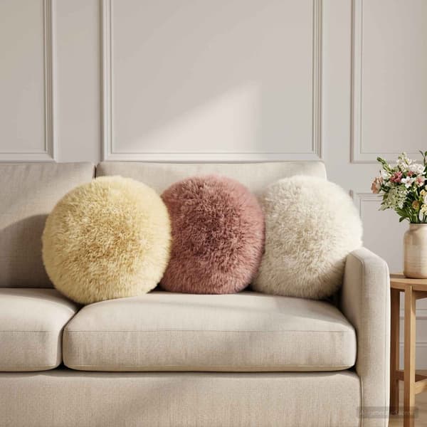 Kudde med kudde HEERLEN 6 st Vit PV Fleece
