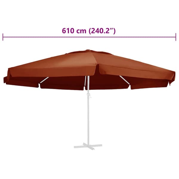 Reservtyg för parasoll terrakotta 610 cm