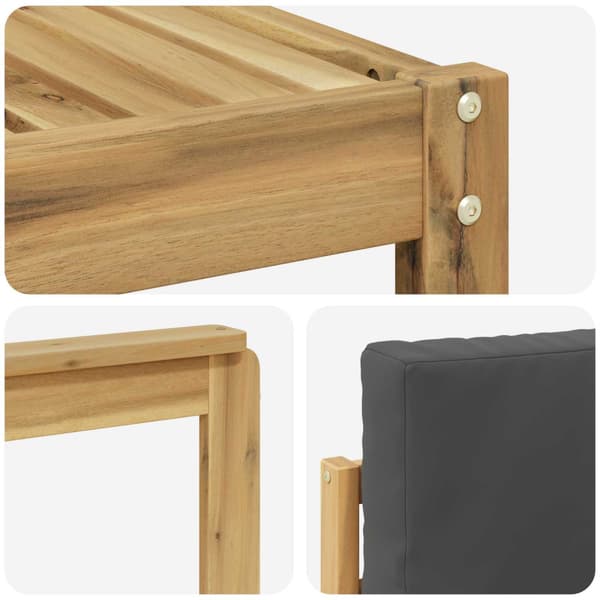 Utomhussoffset 6 pcs Vit och antracit 59 x 59 x 37 cm Polyester