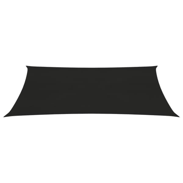 Solsegel 160 g/m² rektangulär svart 6x8 m HDPE