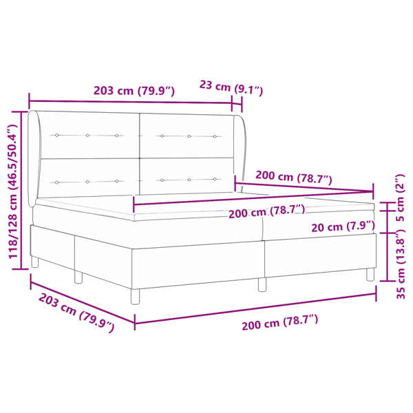 Bäddfjäder med madrass Ljusgrå 200 x 200 cm Sammet