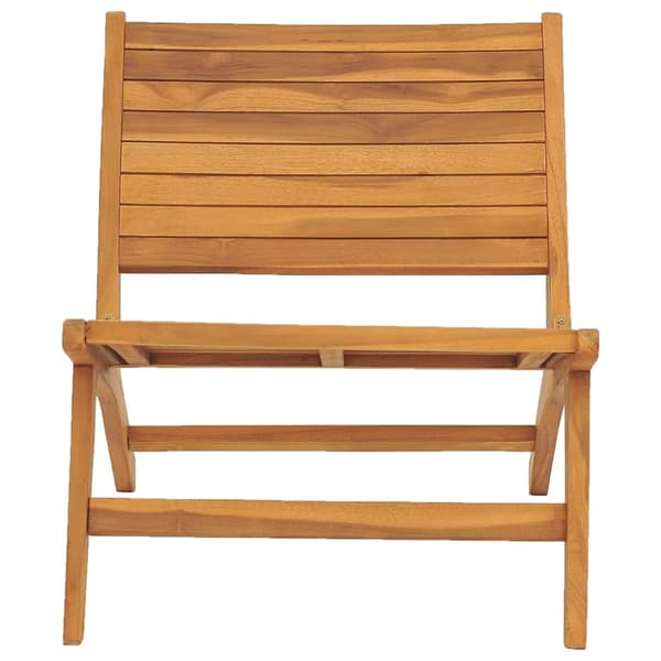 Trädgårdsstol med fotstöd massiv teak