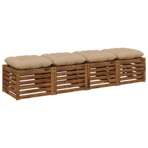 Sittkuddar VIANEN 4 st 100% Polyester Sand 40 x 40 x 12 cm