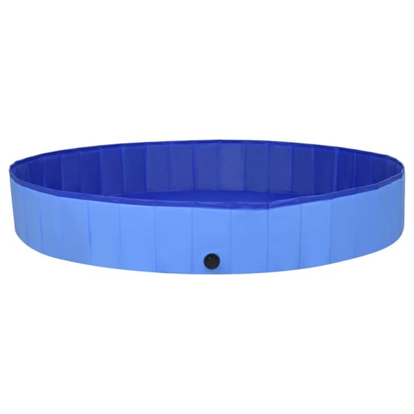 Hopfällbar hundpool blå 200x30 cm PVC