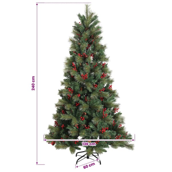 Plast Hingad Julgran 240 cm 300 LED-lampor Varmvit
