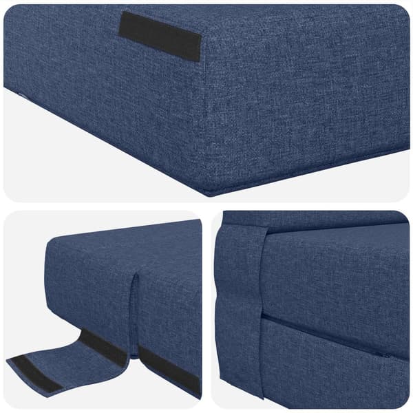 Fällbar Soffbed Blå 70 x 72 x 60 cm Tyg