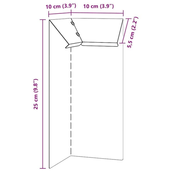 Snigelfence 4 pcs Silver 10 x 10 x 25 cm Rostfritt stål