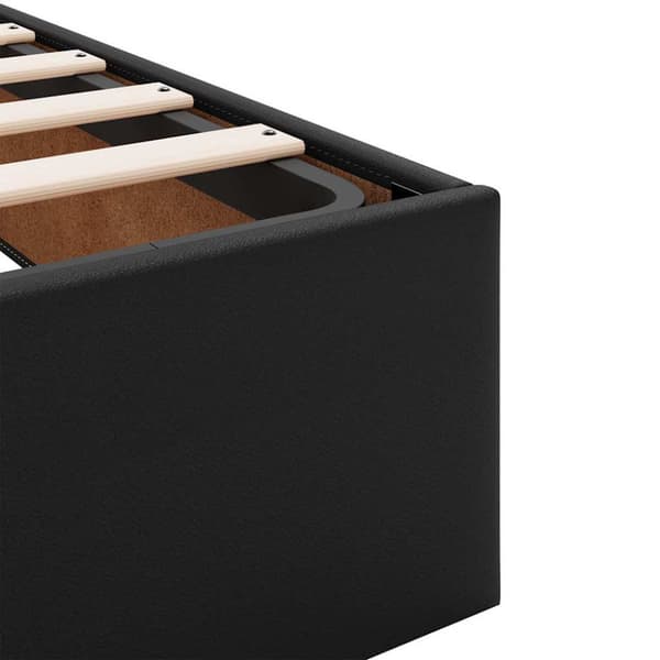 Sängram med madrass Övrigt 2 st Svart PVC