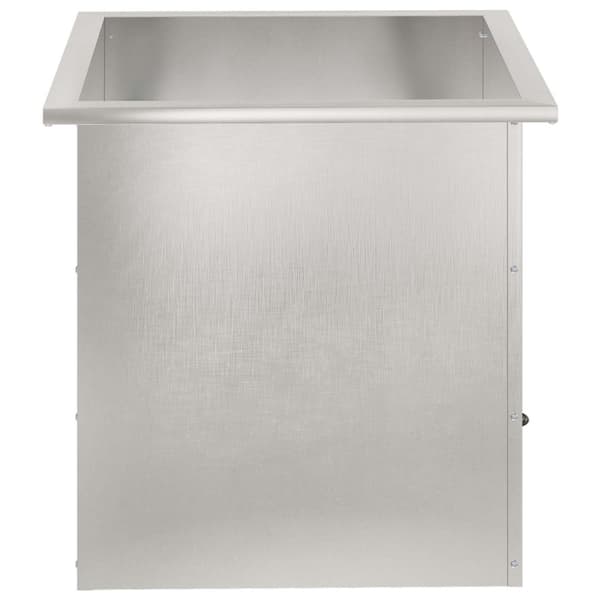 Odlingslåda med LED 2 st Silver 50 x 50 x 48 cm Rostfritt stål
